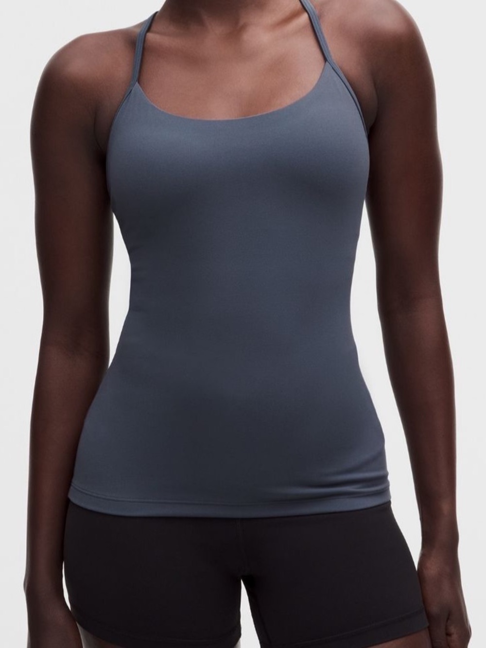 Everyday Slim Strappy Tank Top - Slate Blue